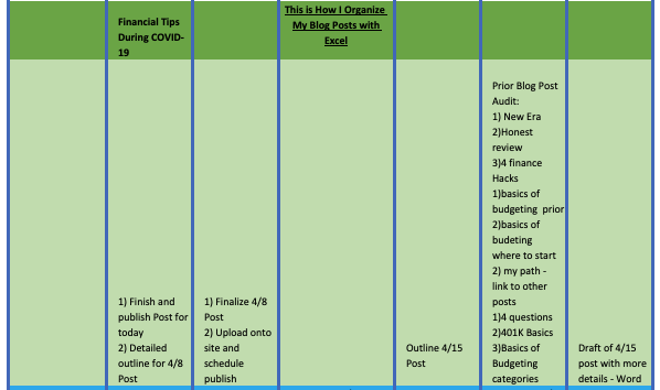 how to organize your life with excel