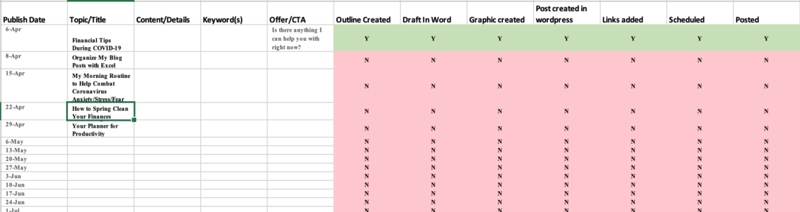 how to organize your life using excel